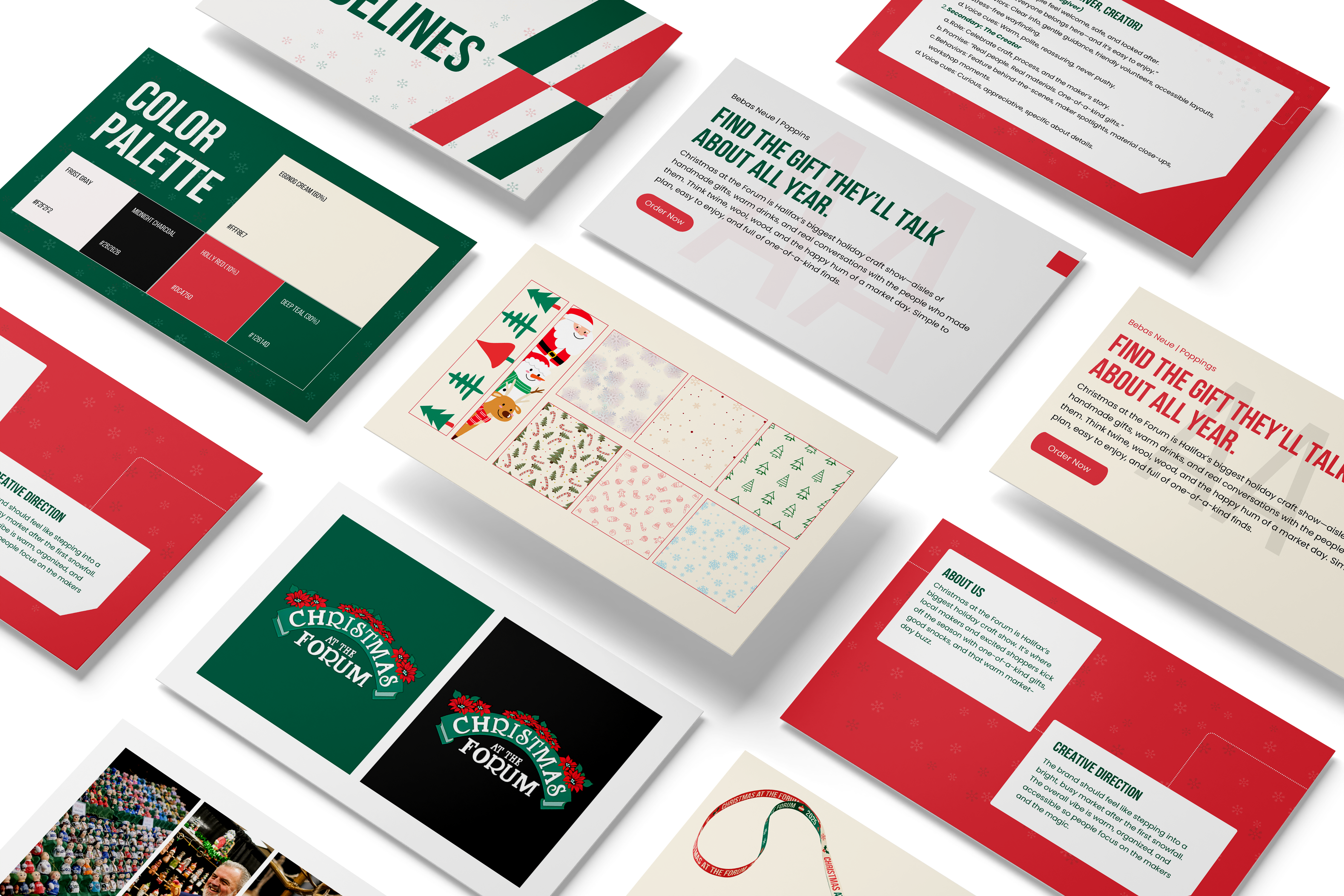 Branding and website identity for Christmas at the Forum
