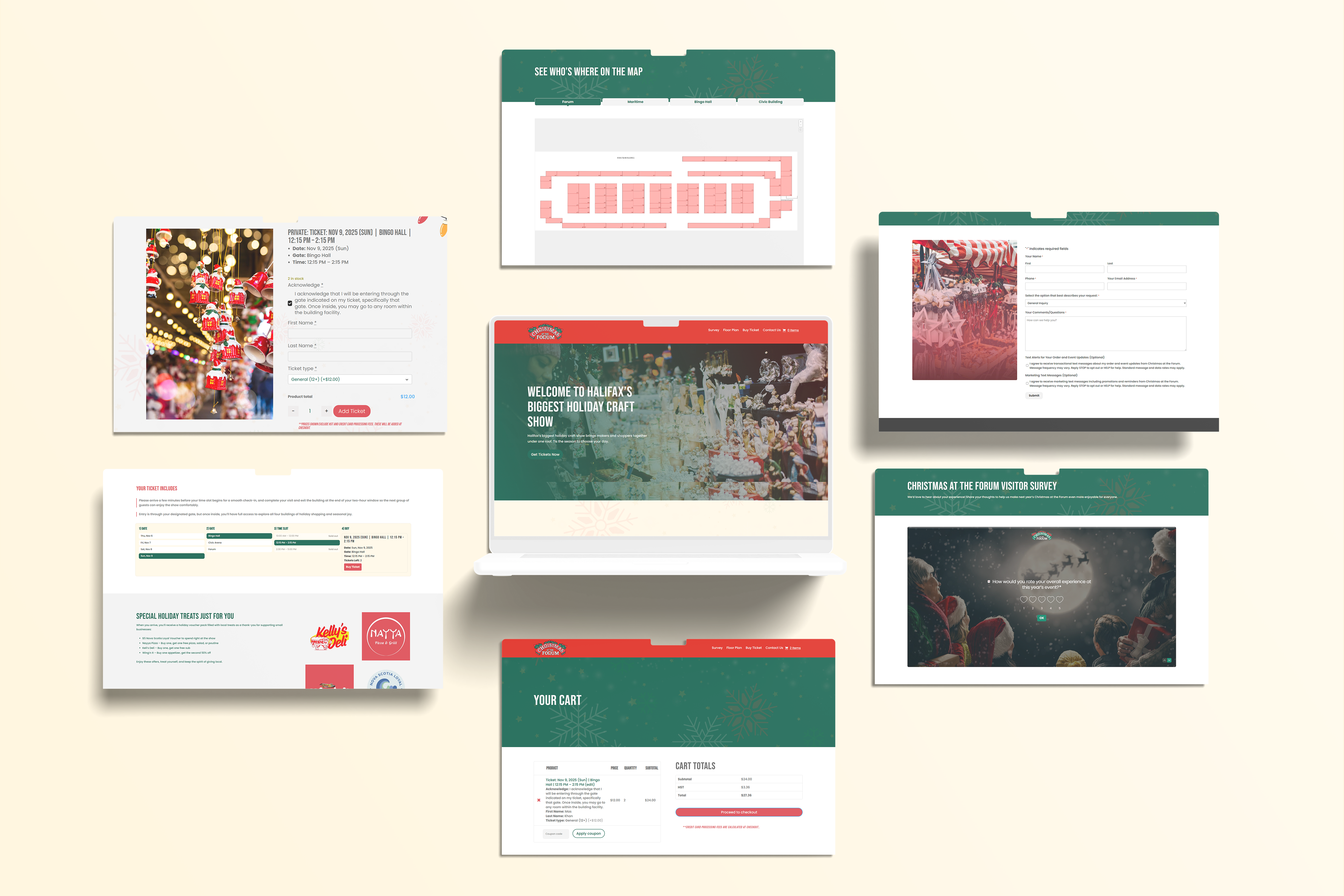 Website Design and Development for Christmas at the Forum